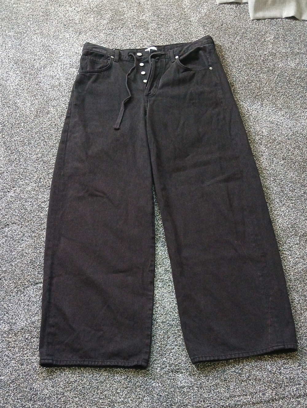 Citizens Of Humanity Wide-Leg Brynn Trouser Jean Black 30